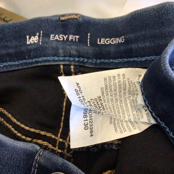 Lee Womens Easy Fit Dark Wash Denim Houston Legging Size Small - Picture 7 of 8